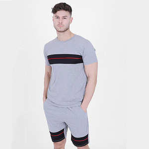 Conjunto de camiseta y pantalones cortos con estampado de letras para hombre, ropa informal con pantalones cortos, de marca, para verano - Product Image 3