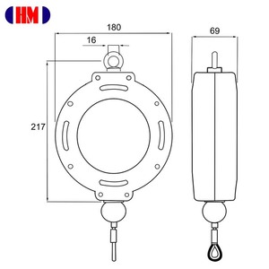 ตะขอเหล็กหมุนได้ SRL-10 พร้อมสายรัดนิรภัยแบบยืดหดได้เอง CE0194 EN360 10M - Product Image 2