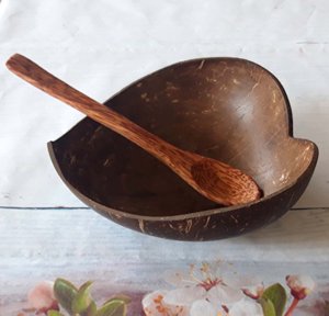 Placa de plato de cáscara de coco al por mayor de fabricación, artesanía ecológica, plato de artesanía de madera - Product Image 4