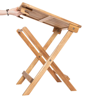 Nouvelle table basse moderne en bois d'acacia, petite, 46*46cm, pliable, MEILLEUR PRIX, fabriquée au Vietnam, facile à assembler, respectueuse de l'environnement