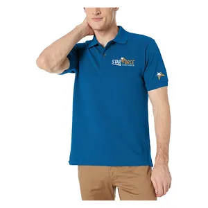 Мужская рубашка-поло для гольфа из 100 хлопка, высококачественные рубашки-поло с вышивкой без рисунка, мужская рубашка из полиэстера, Качественная водолазка на заказ, OEM