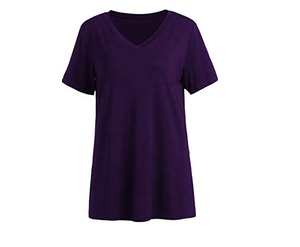 T-shirt court femme bleu foncé t-shirt femme sexy en coton doux - Product Image 6