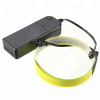Ruban électroluminescent EL Fil Rougeoyant CONDUIT Corde Plate Bande Lumineuse avec AA Boîte de Batterie 3V