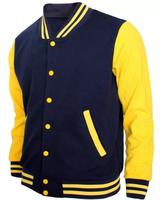 Blouson universitaire pour homme, 100% laine, épais, écologique, respirant, coupe décontractée, coupe-vent, réversible, grande taille, avec logo personnalisé OEM