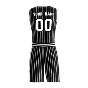 Ensemble maillot et short de basket-ball respirant fabriqué au Pakistan Maillot sans manches col en V sublimé en 3D avec logo personnalisé de grande taille - Product Image 6