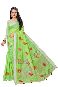 Look le plus fabuleux Lichi soie tenue décontracté Saree avec chemisier pièce indien dames femmes portent Sari pas cher bas prix en gros Surat ethnique - Product Image 4