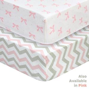 Sábanas ajustables para cuna, 2 paquetes Premium, 100% Jersey de algodón orgánico, Sábana bajera ajustable para bebé y niño pequeño - Product Image 2
