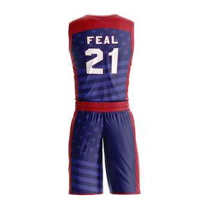 ชุดกีฬาบาสเก็ตบอล,ชุดกีฬาบาสเก็ตบอลว่างเปล่าแบบใส่กลับด้านได้ตามต้องการ - Product Image 2