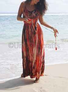 <b>Summer</b> Boho Long Beach Wear Backless Spaghetti Strap Women Tie Dye Casual <b>Dresses</b> Bohemian Sexy Maxi <b>Dress</b> - Product Image 2
