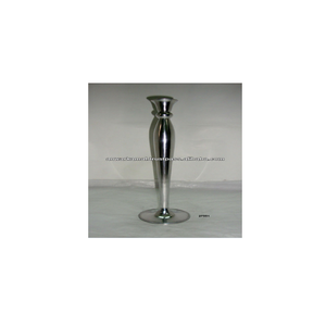 Aluminium Candle <b>Stands</b> Silver Taper Candle Holders <b>With</b> Shiny Polish Decorative for Home <b>Table</b> Top Living Room & Bed Room - Product Image 1