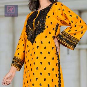 Kurti traditionnel indien de haute qualité, fabriqué à la main en coton, marque Masoori, pour femmes adultes, fabriqué au Pakistan - Product Image 3