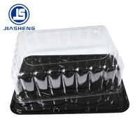 Conteneur à gâteau jetable transparent en PET avec couvercle dôme haut détachable pour la vente en gros
