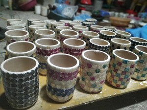 Bamboo cup with seashell inlay, food safe cup made from bamboo now on sale - Product Image 4