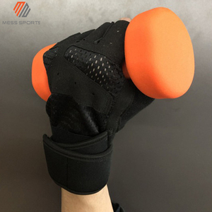 <b>Half</b> Finger Gym Gloves Mesh Breathable Non <b>Slip</b> Adjustable Wrist Strap For Weight Lifting Training Unisex - Product Image 4