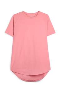 Camiseta con dobladillo redondo de algodón 100%, cuello redondo de palangre con mangas raglán, diseño de patrón impreso de tela de Jersey en blanco - Product Image 5