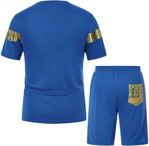 Conjunto de chándal de manga corta para hombre, camiseta y pantalón corto personalizado, de verano, OEM, 2022 - Product Image 2