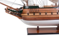 Maquette de bateau en bois artisanale Batavia XXL 120 cm, réplique peinte avec support de présentation, décoration nautique pour la maison ou le bureau, cèdre OMH T364 antique