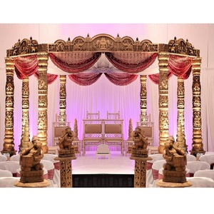 Mandap de mariage indien et asiatique exclusif, Mandap traditionnel hindou sculpté Ganesh, décoration de mariage indienne ENGLAND - Product Image 1