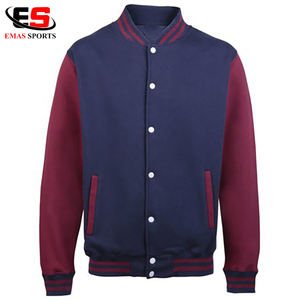 Chaquetas universitarias a rayas para hombres y mujeres: cuello de punto, puños y pretina - Product Image 3