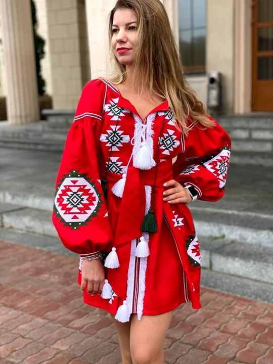Vintage Ukrainian Embroidered Dress With Tassel Belt Unique Sexy Summer  Beach Clothing Plus Size Women Unique Vintage Look Dress| Alibaba.com