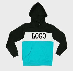 เสื้อมีฮู้ดผ้าฟลีซสำหรับผู้ชายผ้าคอตตอน100% มี3สีผสมกันผ้าถักกันหด - Product Image 1