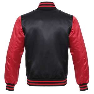 Chaqueta Bomber Clásica Satinada SW-VJ 204 para Hombre, Dos Tonos, Multicolor, Lana, Resistente al Viento, Decoración con Bordado Fino - Product Image 2