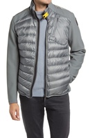 Blouson bomber gris pour homme, épais, coupe-vent, imperméable, respirant, écologique, à capuche, col montant, fermeture éclair, en coton