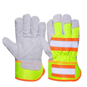 Guantes de trabajo de Palma de cuero, guantes de seguridad, paquistaní - Product Image 4