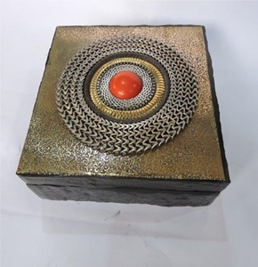 Caja de almacenamiento Retro de cobre para exhibición de Joyas, bandejas de servicio de vidrio para bodas, personalizadas, Europa, Estados Unidos - Product Image 2