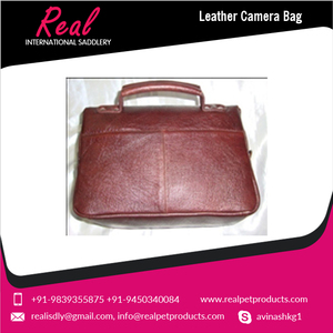 Quantité en vrac approvisionnement Top Notch qualité véritable sellerie internationale en cuir souple sac pour appareil photo motif personnalisé acheter leader - Product Image 4