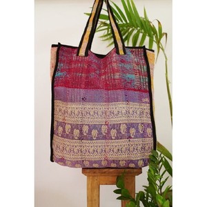 Sac fourre-tout Vintage Banjara brodé à la main sac à provisions bohème poignée en corde de coton tissu imperméable matière plastique imprimé - Product Image 1