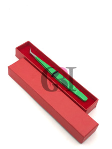 แหนบต่อขนตาสแตนเลสปลายเงินเคลือบผงขึ้นฉ่ายสไตล์ปลาโลมาออกแบบโลโก้ได้ตามต้องการ - Product Image 4