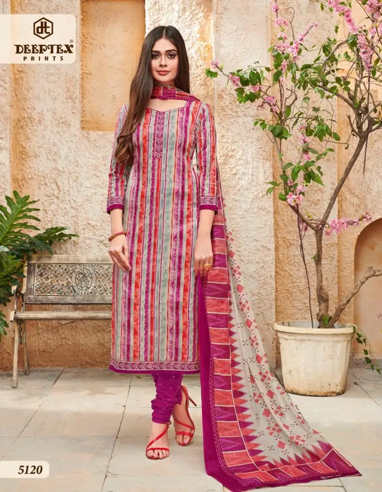 Ropa informal de diseño tradicional indio, material de vestido rosa colorido con parte inferior dupatta, pieza de diseñador de moda paquistaní más reciente
