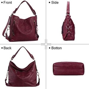 Bolso de hombro de piel auténtica para mujer, de marca, de mano - Product Image 6