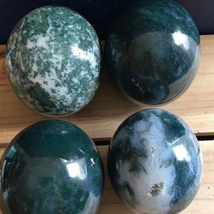 Belle sphère d'agate mousse polie durable, qualité supérieure, faite à la main, décoration Feng Shui pour la maison, vente en gros, 40-55 mm, Gujarat - Product Image 3