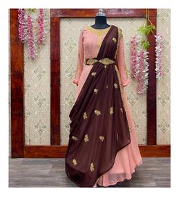 Robe de belle couleur de styliste avec cordelette, accessoire pour travail du travail, modèle DUPATTA, nouvelle COLLECTION exclusive par l'exportation ROYAL - Product Image 1