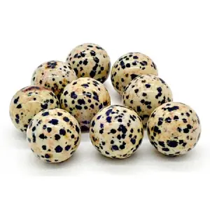 Boule de jaspe dalmatien en pierre naturelle, sphère en pierre précieuse, sphère de guérison, vente en gros,