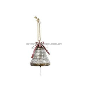 Campanas colgantes de Navidad de hierro de metal con recubrimiento de polvo blanco Decoraciones navideñas - Product Image 6