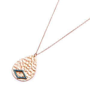 Lozenge-colgante de Plata de Ley 925 con forma de pera, joyería turca - Product Image 1