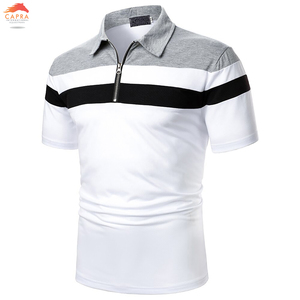 เสื้อโปโลผ้าฝ้ายถักสำหรับผู้ชายพิมพ์โลโก้ได้ตามต้องการ - Product Image 6