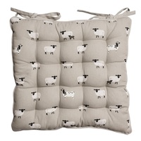 Coussins de chaise de cuisine avec attaches vichy vérifier salle à manger en plein air 100% coton coussin de chaise fabriqué en inde élégant de haute qualité
