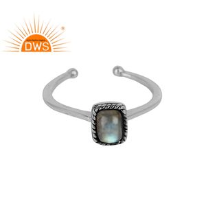 Bague vintage en argent Sterling 925 pour filles, anneau, vente en gros, bijoux en pierre précieuse, Labradorite, vente en gros - Product Image 1