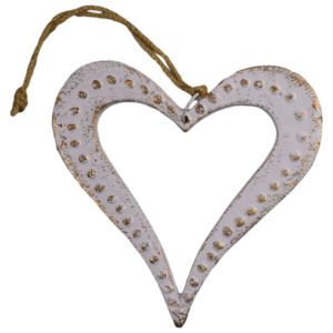 Ornement suspendu en forme de cœur, métal et Aluminium, décoration de fête de noël, conception de décor pour mariage, 1 pièce - Product Image 5