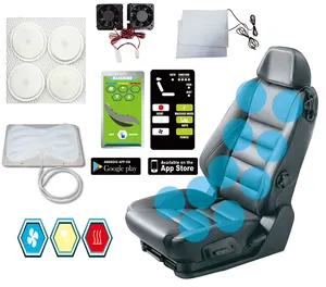 Unidad de asiento de coche inflable, masaje de aire/sofá/furgoneta, doble control (controlador y Android/iOS) y soporte lumbar/calentador