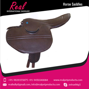 Sillín de doma de caballo inglés de cuero Premium de alta calidad con opciones personalizadas de Real International Saddlery - Product Image 2