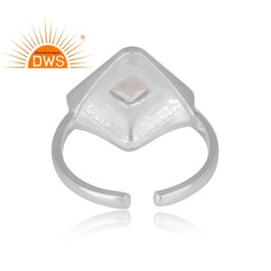 ผู้จัดจำหน่ายแหวนปรับสายรุ้งมูนสโตนเครื่องประดับเงินแท้ดีไซน์คลาสสิก - Product Image 4