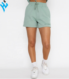 2025 plus récent personnalisé été Multi couleurs femmes taille haute élastique cordon décontracté mince chaud court vêtements de sport sweat Shorts - Product Image 5