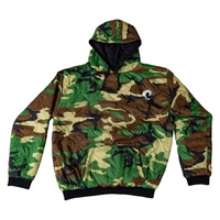 Veste à capuche en fourrure d'hiver personnalisée pour homme, unisexe, durable, de qualité supérieure, réversible, deux couleurs, fermeture éclair, tissu Oxford noir, impression ODM