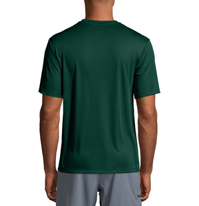 T-shirt de sport de gymnastique activé par la sueur en polyester nylon personnalisé de haute qualité haut unisexe pour hommes-t-shirts d'extérieur pour hommes logo avant - Product Image 3