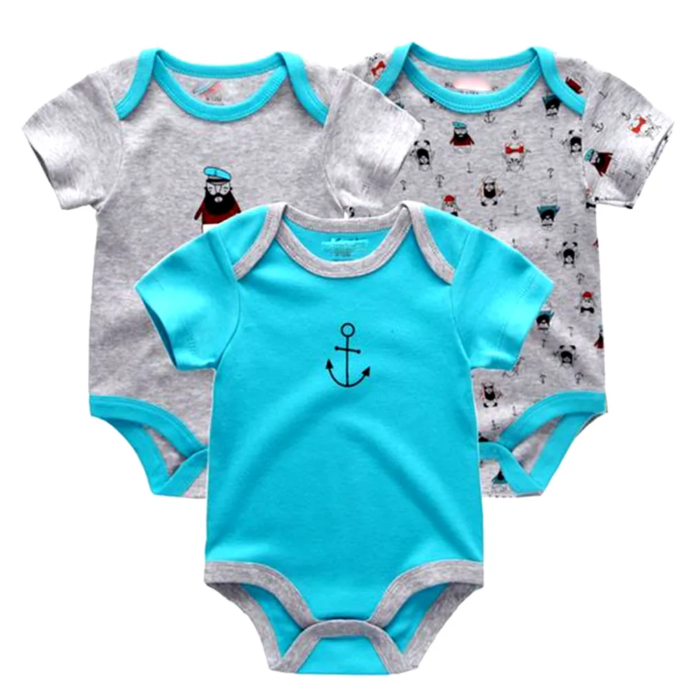 Top selling sky blue color new born wholesale clothing baby romper